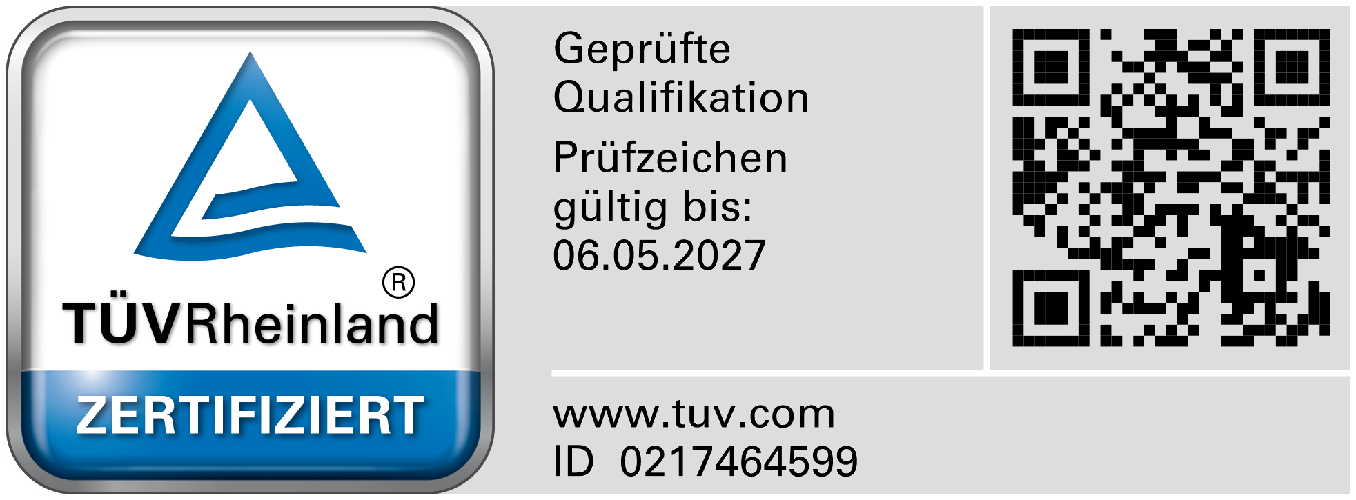 TÜV Rheinland – Geprüfte Qualifikation